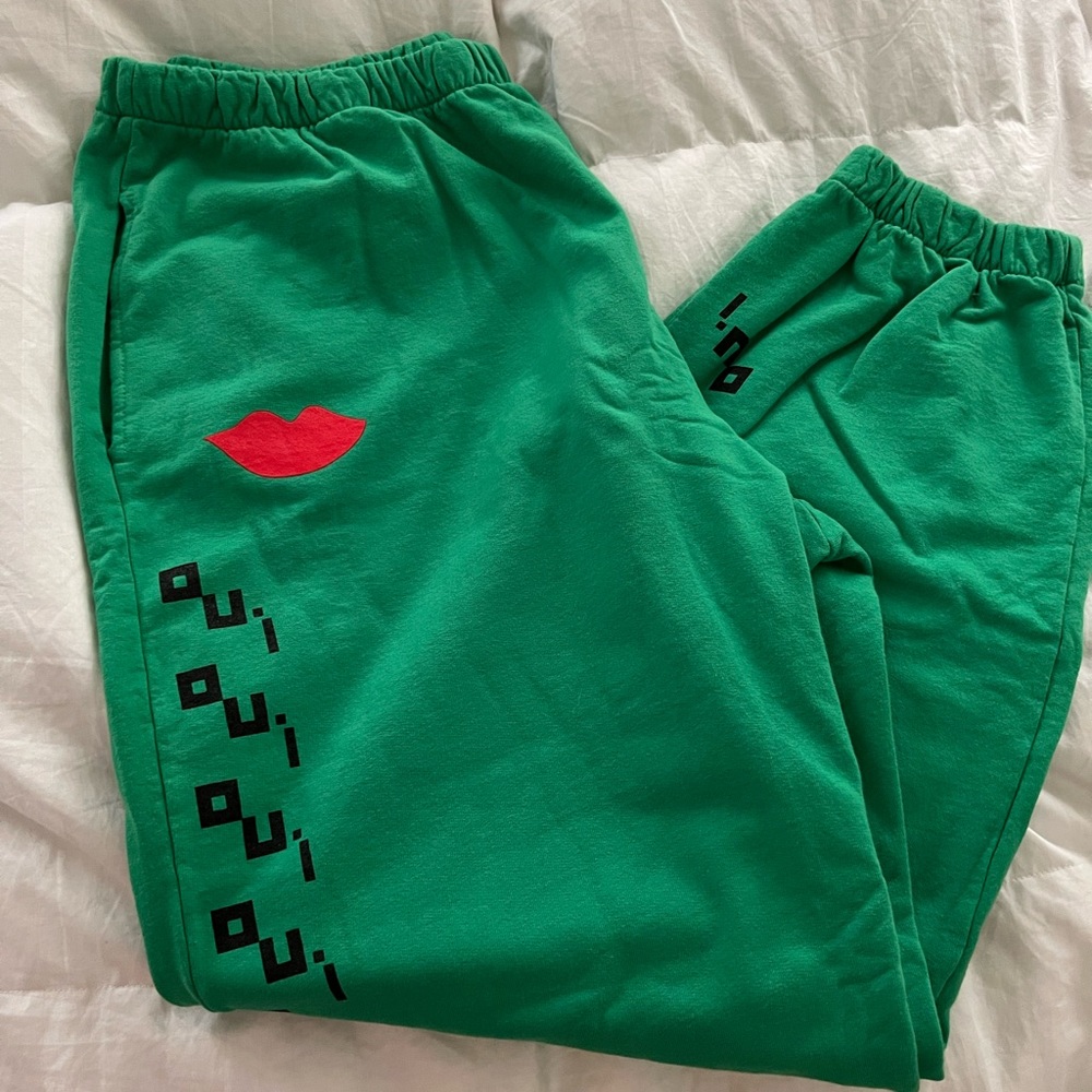 NWT Clare V. Green Oui Sweatpants